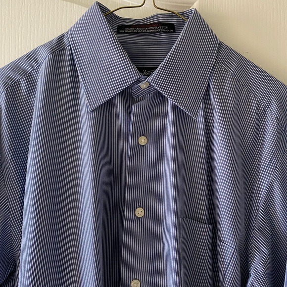 NWOT Blue Striped Button Down Shirt - Picture 2 of 8